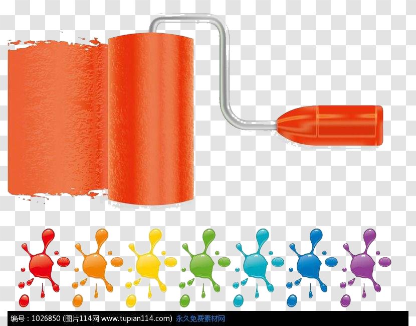 Painting Color - Material - Oil Brush Decoration Transparent PNG