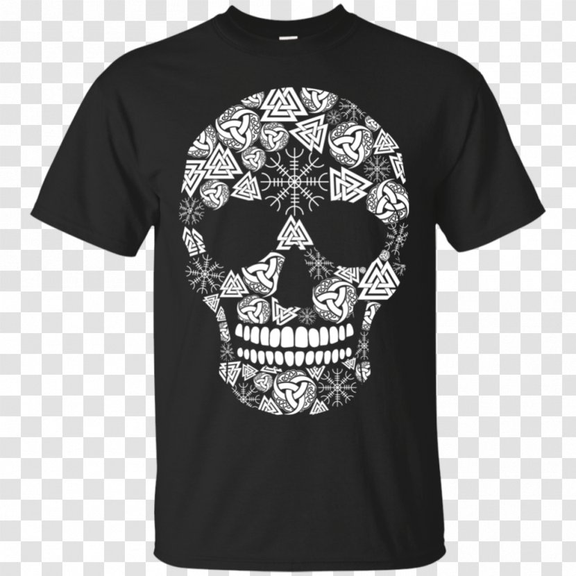 T-shirt Hoodie Clothing Sleeve - Shirt - Skull Viking Transparent PNG