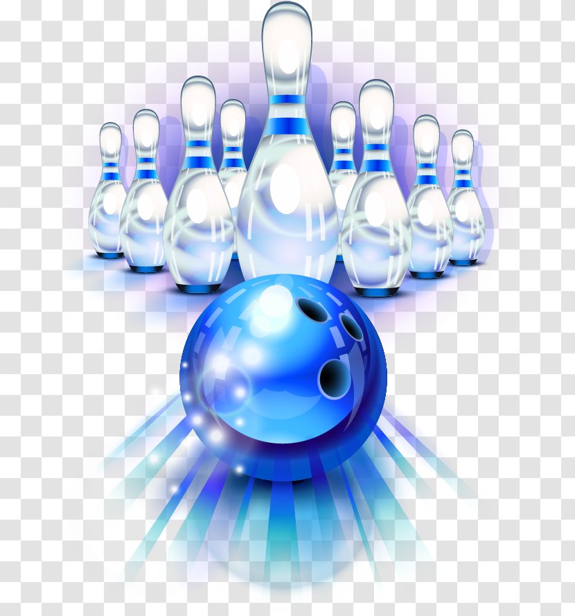 Bowling Ball Pin Download - Water - Blue Glare Transparent PNG