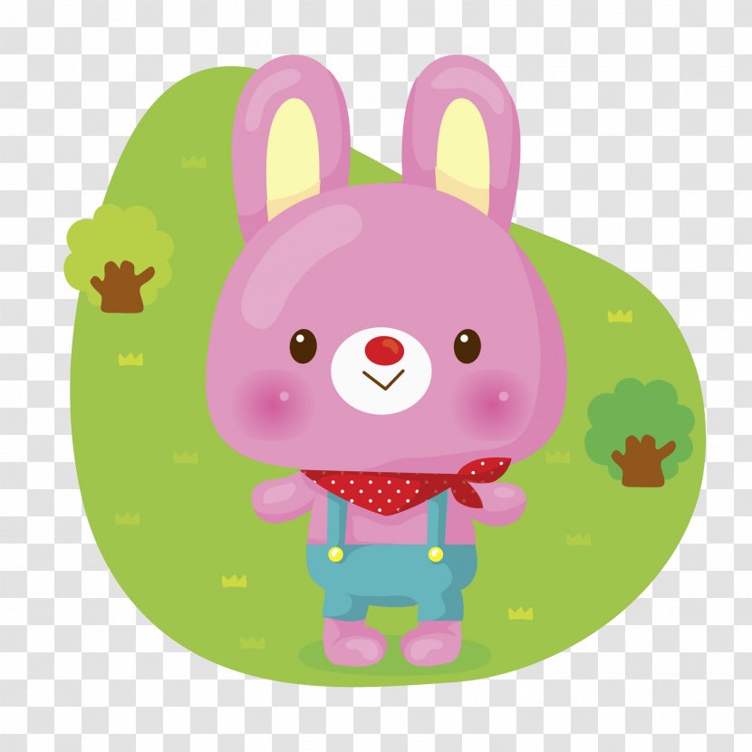 Easter Bunny Rabbit Illustration - Lovely Transparent PNG