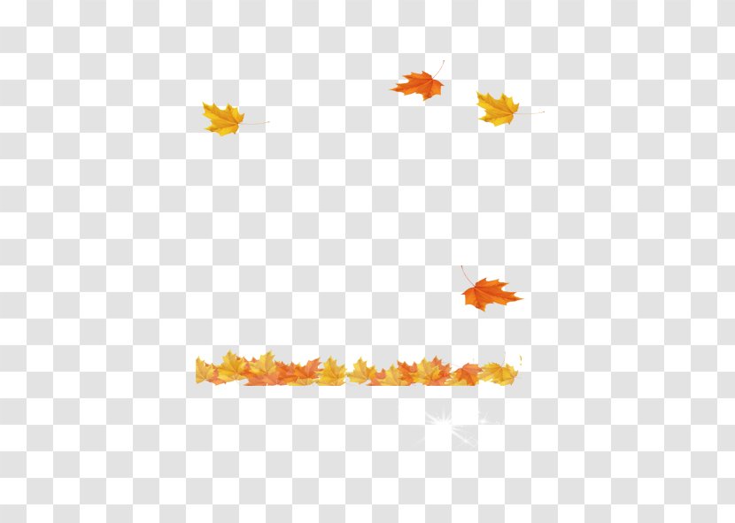 Yellow Area Pattern - Orange - Floating Autumn Leaves Transparent PNG