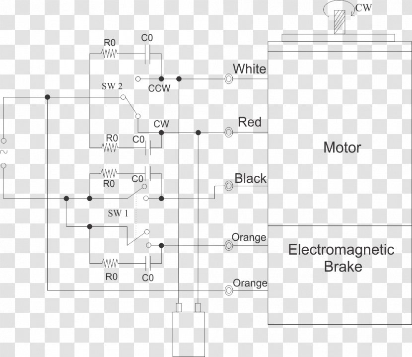 Wiring Diagram Electric Motor Single-phase Power Baldor Company Three-phase - Paper - Braking Transparent PNG