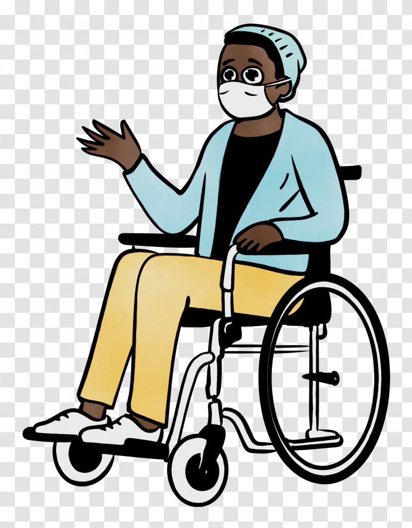 Wheelchair Chair Sitting Cartoon Meter Transparent PNG