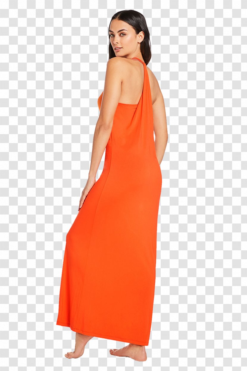 Cocktail Dress Gown Shoulder Satin - Orange - Kate Hudson Transparent PNG