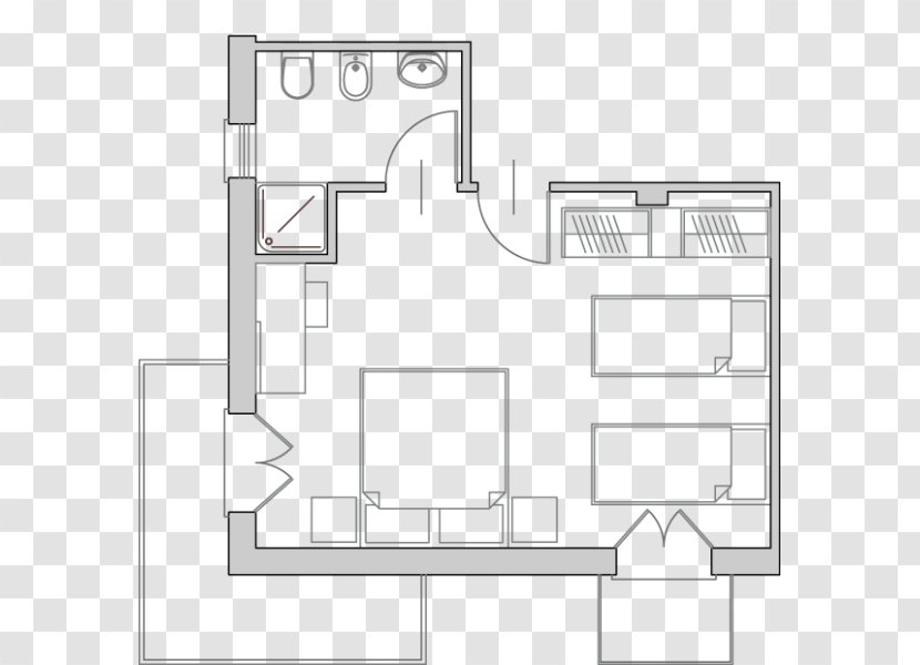 Floor Plan Architecture House Furniture Paper - Rectangle - Domestic Room Transparent PNG