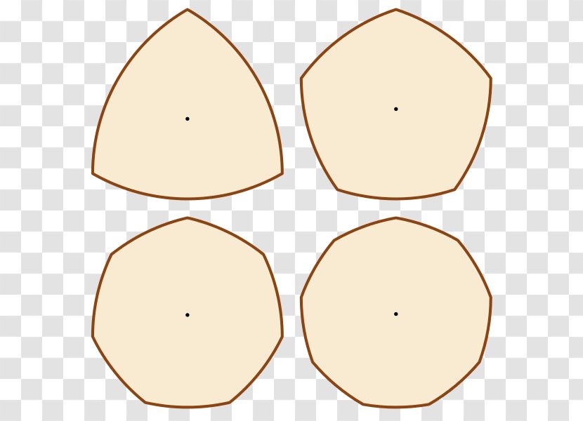 Reuleaux Triangle Curve Of Constant Width Circle - Regular Polygon - Polygonal Transparent PNG