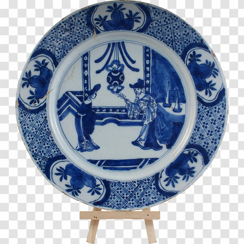 Delftware 17th Century Porcelain Tableware - Chinoiserie Transparent PNG