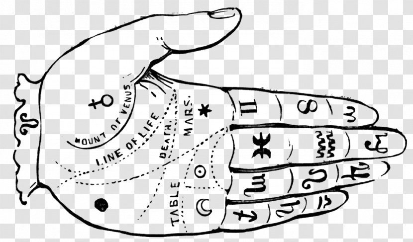 Mother Shipton's Cave Finger Palmistry Fortune-telling Hand - Cartoon Transparent PNG