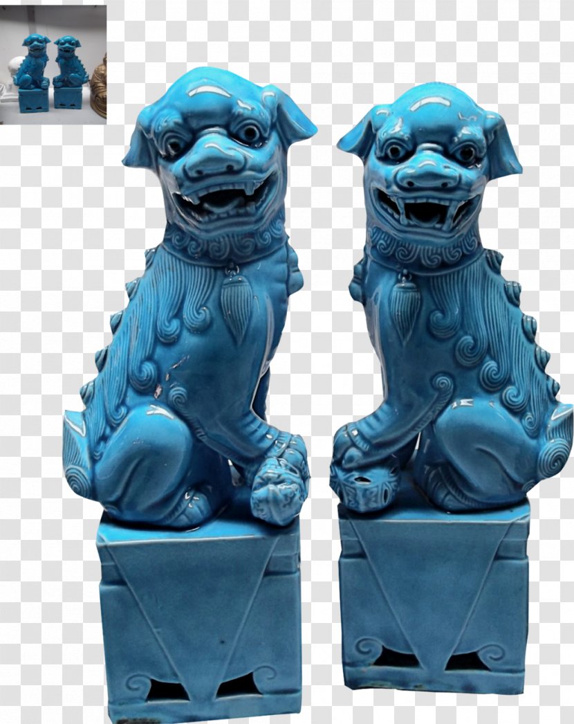 Sculpture Figurine Turquoise - Chinese Dog Transparent PNG