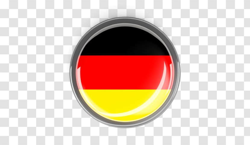Flag Of Germany Button - Yellow - Metal Transparent PNG