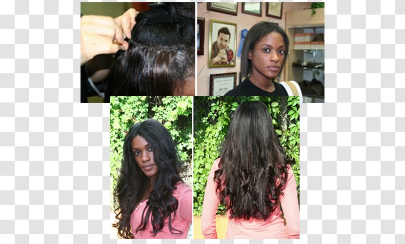 Black Hair Coloring Transplantation Wig Transparent PNG