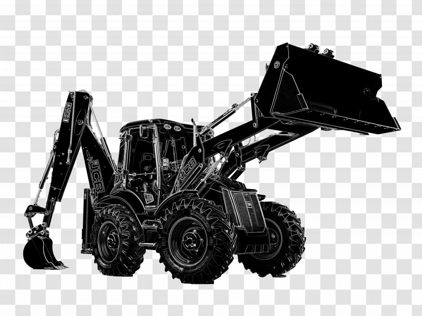 Excavator Backhoe Loader Heavy Machinery JCB - Tire Transparent PNG