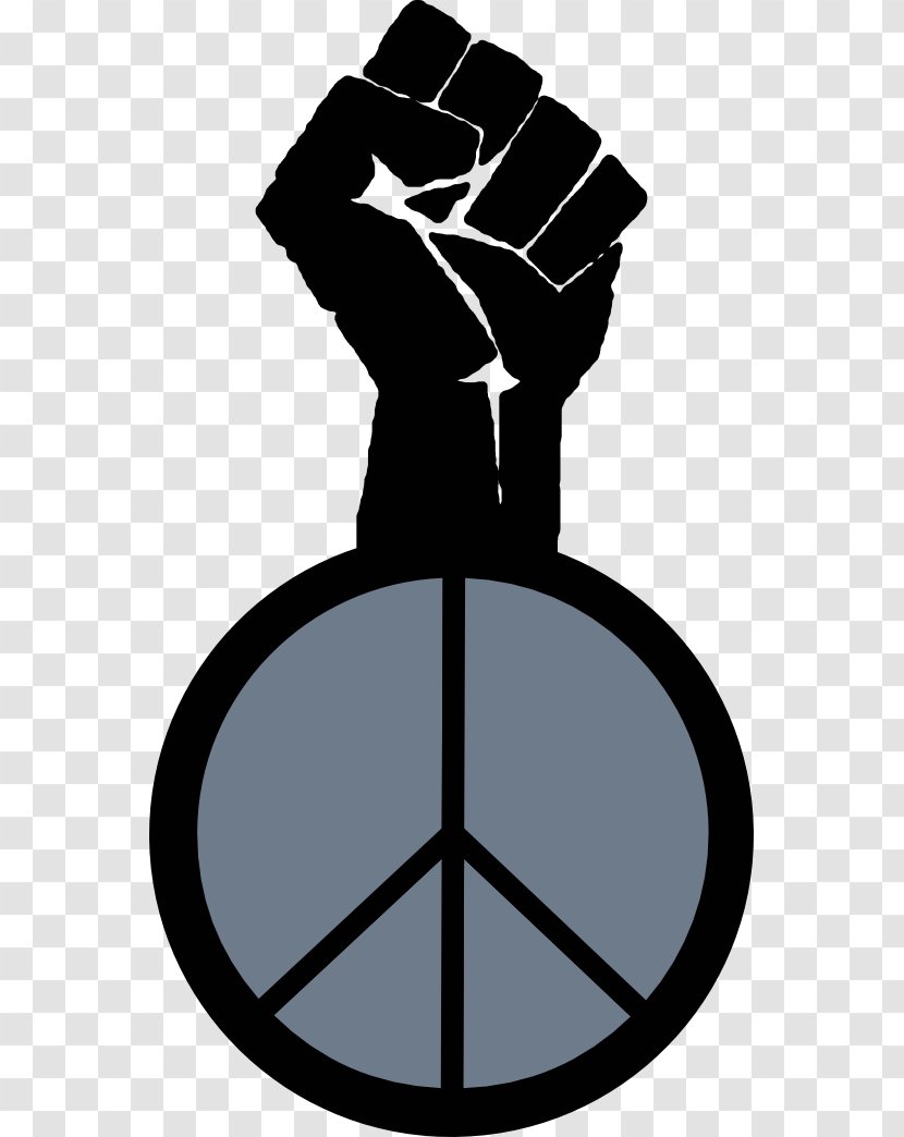 Raised Fist Peace Clip Art - Nuclear Power Symbol Transparent PNG