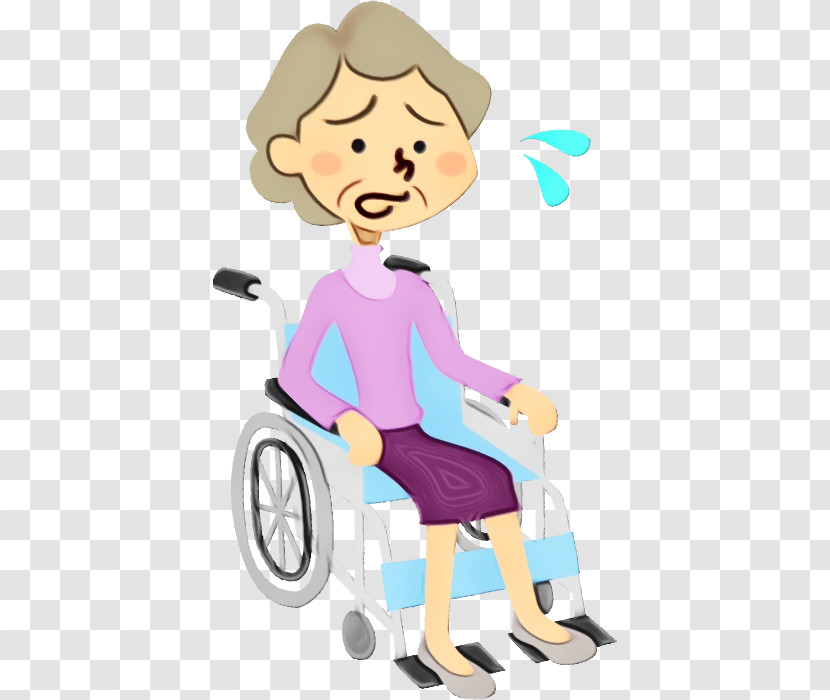 Wheelchair Cartoon Riding Toy Sitting Child Transparent PNG