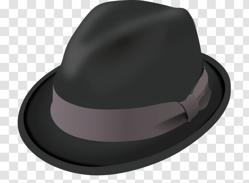 Black Hat Trilby Fedora Transparent PNG