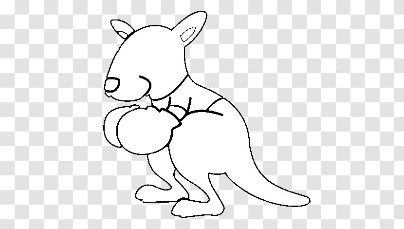 Red Kangaroo Boxing Drawing Coloring Book - Area Transparent PNG