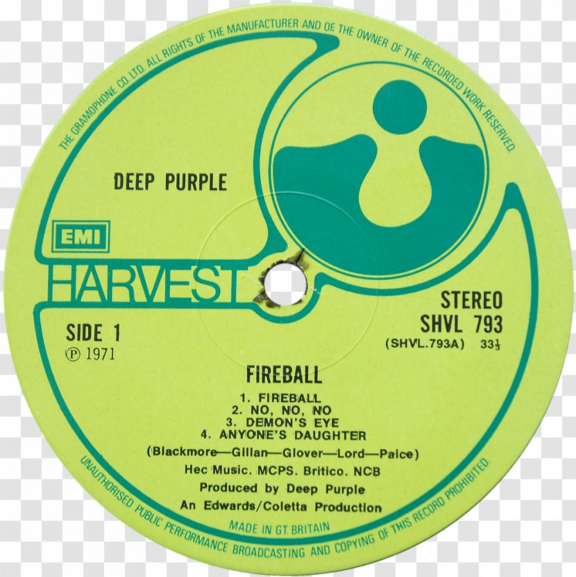 Fireball Deep Purple Compact Disc United Kingdom Product Transparent PNG