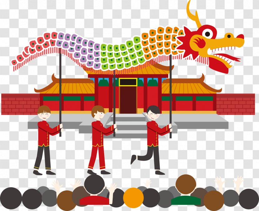 Dragon Dance Cartoon Lion Festival Clip Art - Characters Transparent PNG