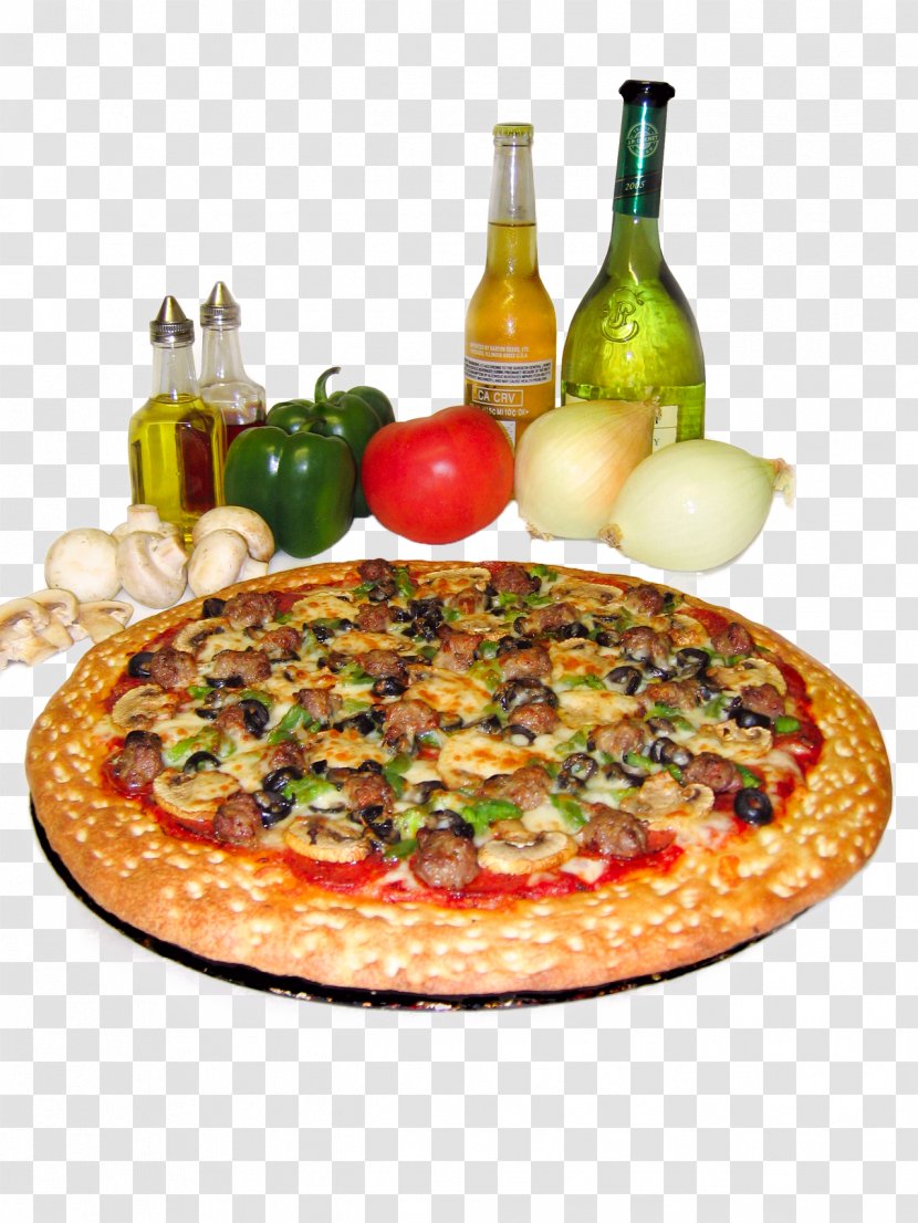 Pizza Italian Cuisine Take-out Hamburger Emmental Cheese - Pancakes And Wine Transparent PNG