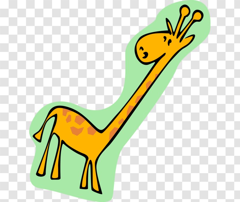 Clip Art Vector Graphics Illustration Giraffe Image - Green - Cartoon Transparent PNG