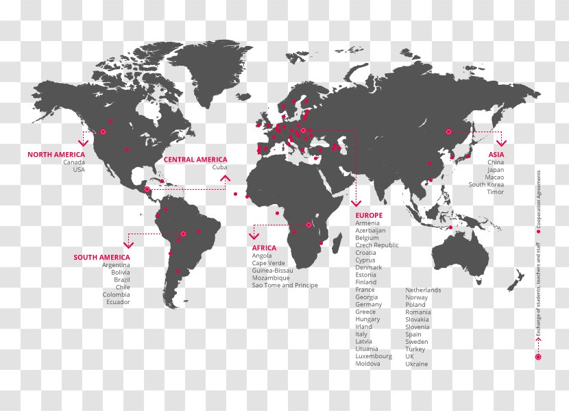 World Map Globe Vector Graphics - Royaltyfree - Global Cooperation Transparent PNG