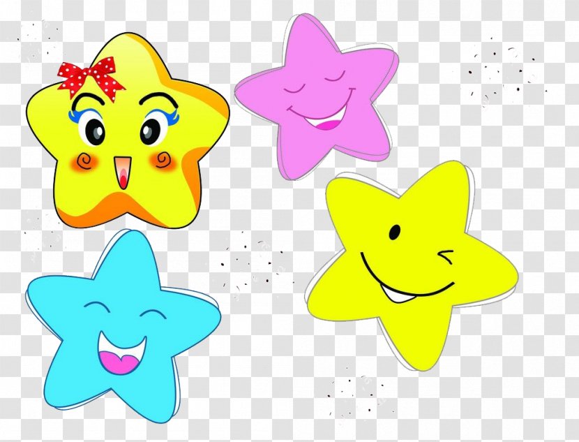 Cartoon Poster Clip Art - Cute Five-pointed Star Transparent PNG
