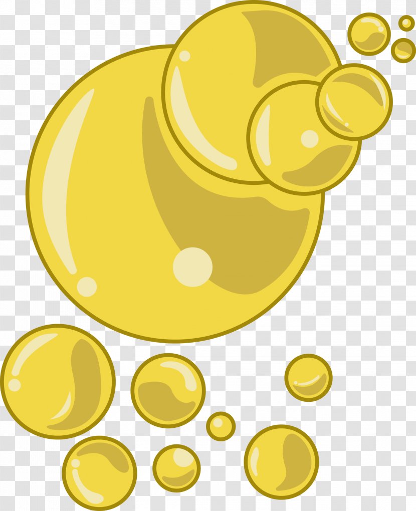 Bubble Cartoon Drawing Clip Art - Area - Yellow Bubbles Transparent PNG