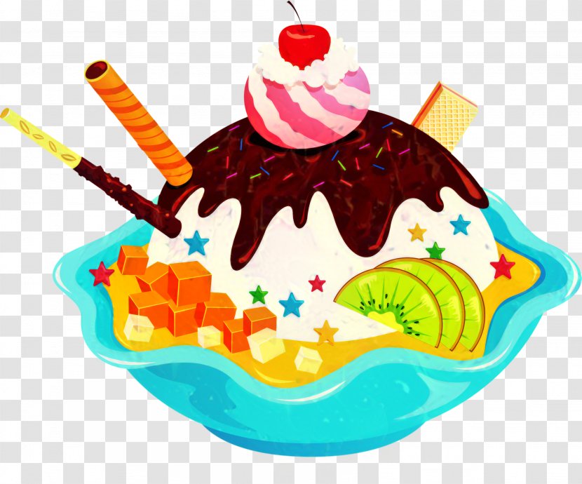 Ice Cream Dessert Sundae Food - Frozen - Fruit Transparent PNG