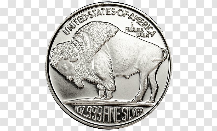 Silver Coin American Buffalo Bullion - Nickel Transparent PNG