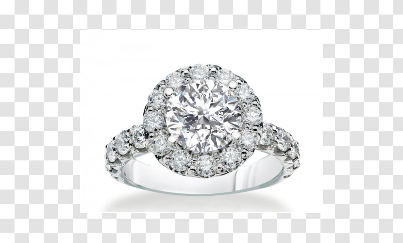 Engagement Ring Diamond Cut Wedding - Halo Element Transparent PNG