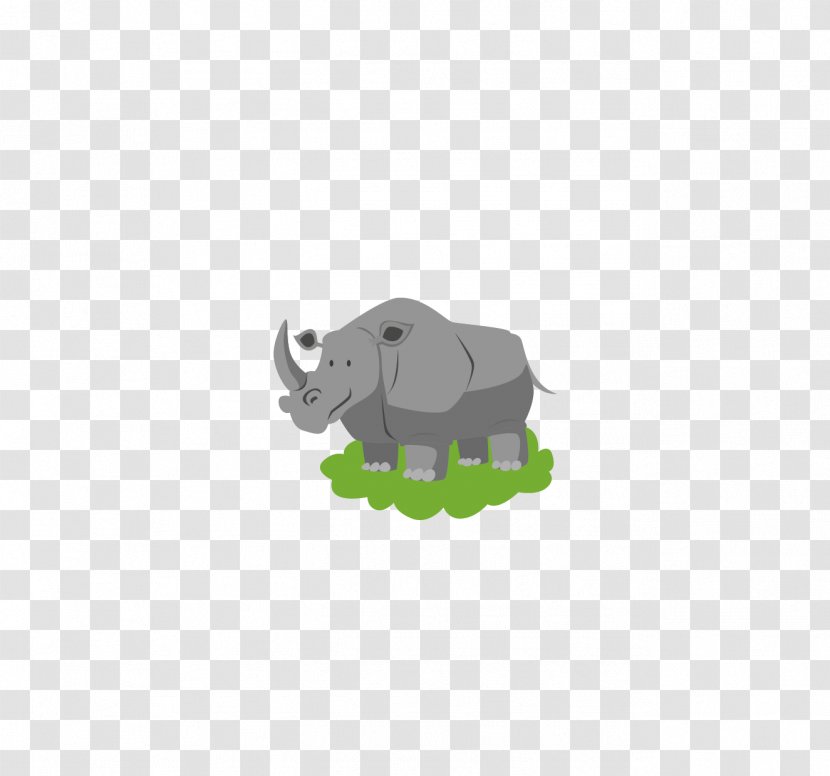 Meadow Grassland Animal - Rhino Transparent PNG