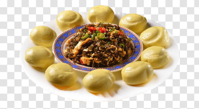Vegetarian Cuisine Mantou Bxe1nh Mxec Vegetable - Food - Bread Garnish Transparent PNG