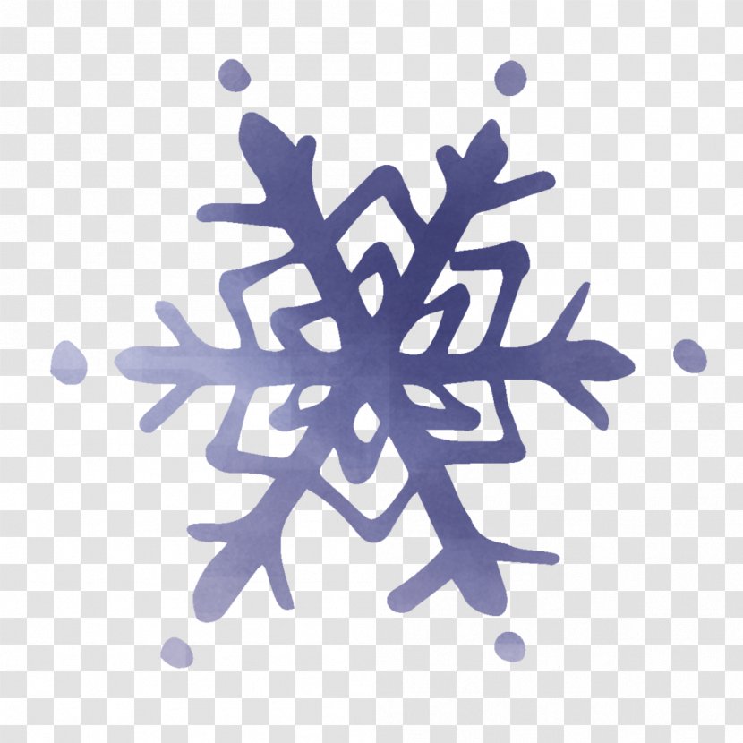 Watercolor Painting Snowflake Ink Brush Paint Brushes - Cobalt Blue Transparent PNG