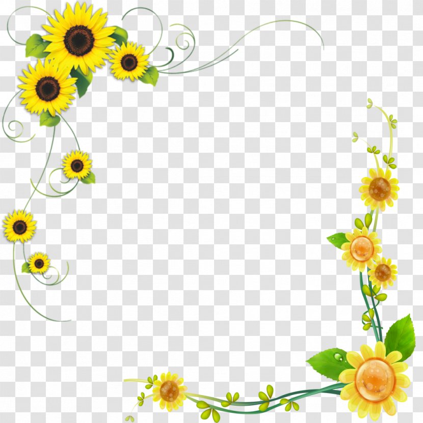 Common Sunflower Floral Design - Flower Transparent PNG
