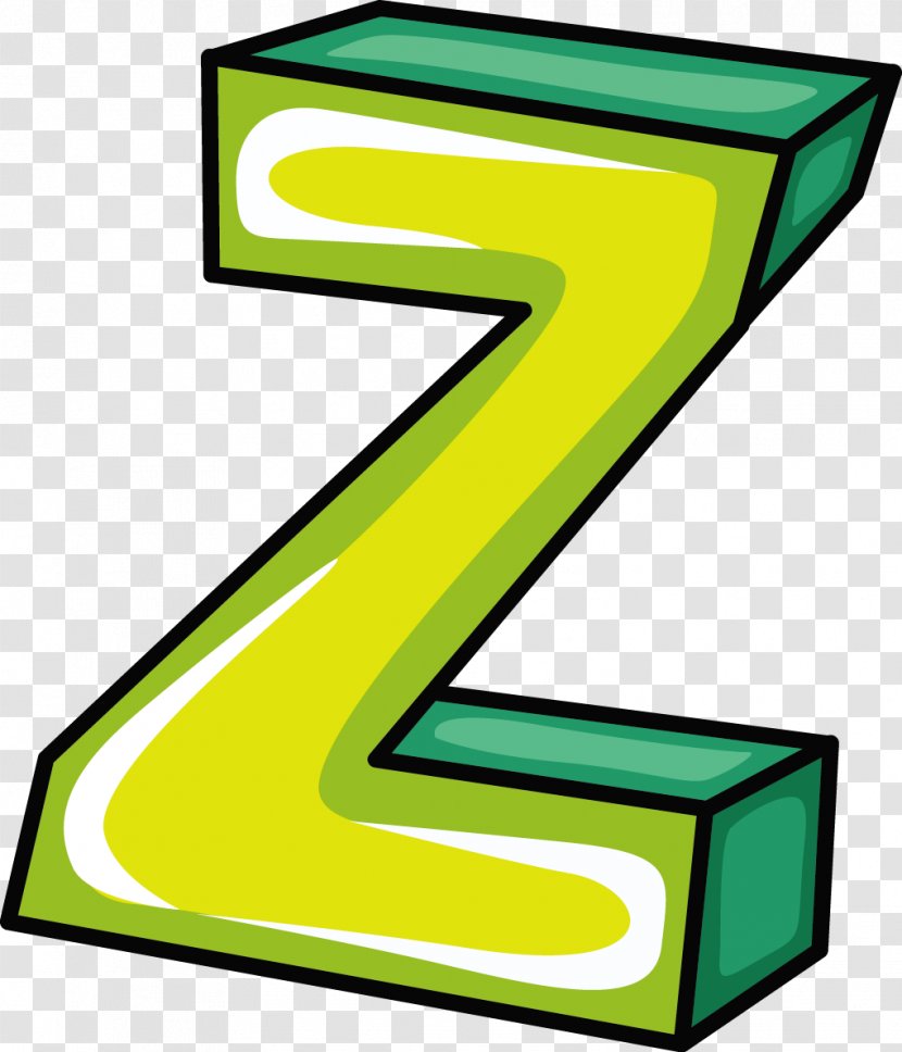 Letter Z A - Yellow - Vector Transparent PNG
