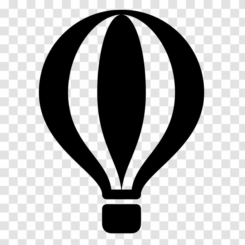 Hot Air Balloon Clip Art - Black Transparent PNG