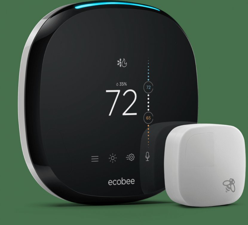 Home Automation Kits Smart Thermostat Ecobee Ecobee4 - Central Heating - Voice Command Device Transparent PNG