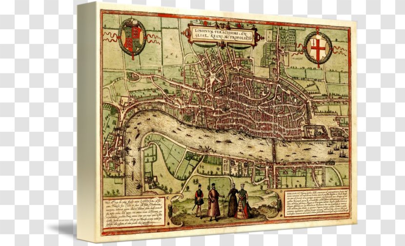 16th Century Chester Cities Of The World Gough Map - Georg Braun Transparent PNG