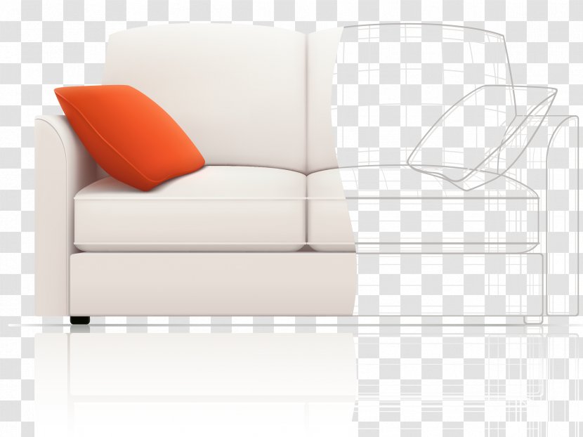 Couch Furniture Upholstery - Beautiful Hand-painted Sofa Vector Material Transparent PNG