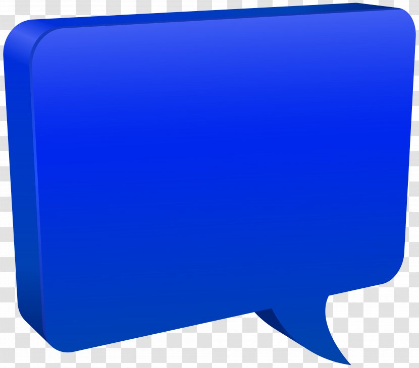 Product Rectangle Blue - Cobalt - Speech Bubble Clip Art Image Transparent PNG