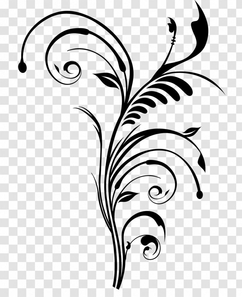 Flower Blog - Black And White - Florals Transparent PNG