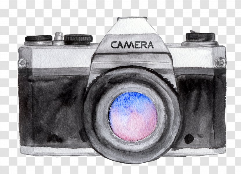 Camera Watercolor Painting Drawing Photographer Photography Transparent PNG