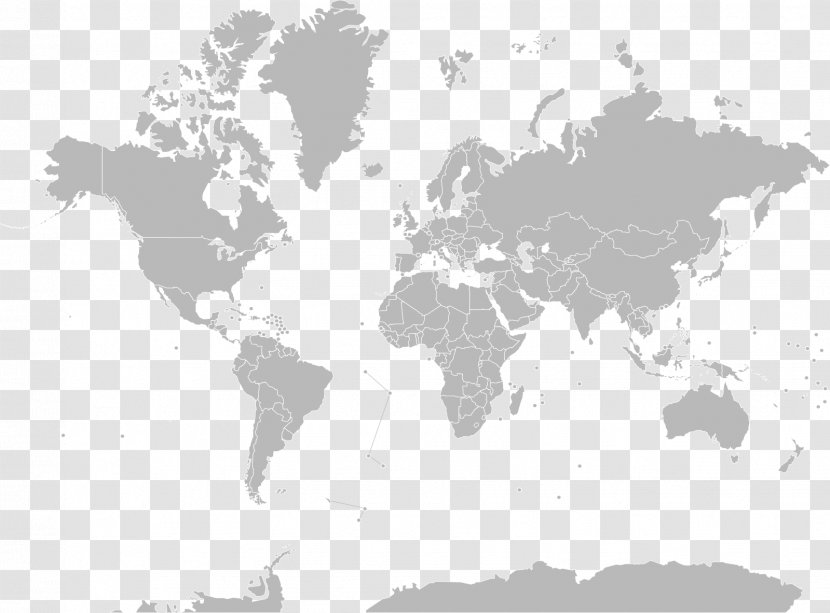 World Map Globe Mercator Projection Transparent PNG