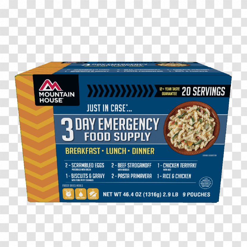 Food Storage Breakfast Meal Emergency - Mountain House Transparent PNG