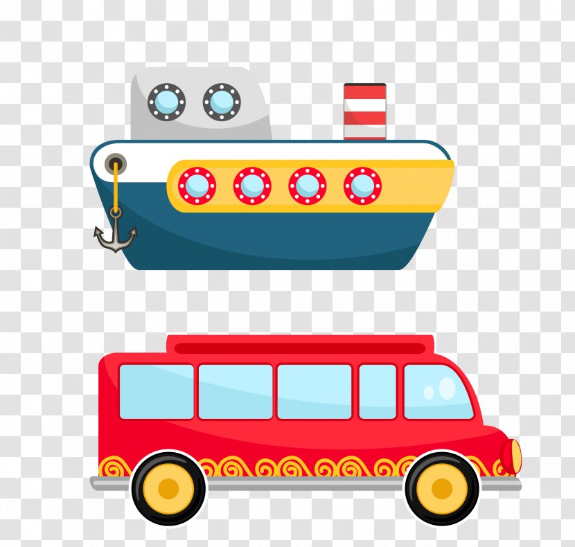 Transport Cartoon Drawing Clip Art - Mode Of - Children's Toy Car Transparent PNG