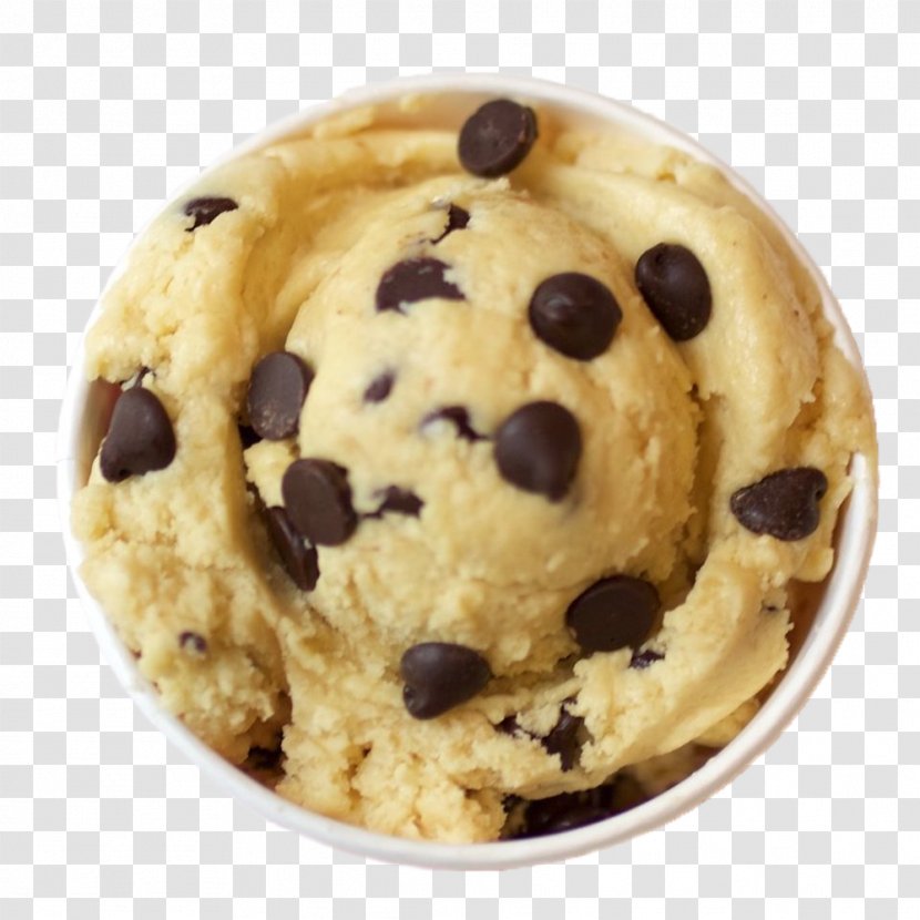 Ice Cream NoBaked Cookie Dough Nashville Chocolate Chip - Biscuits Transparent PNG