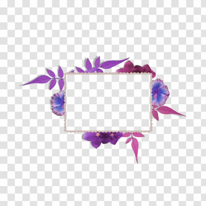 Download Flower - Purple - Frame Transparent PNG