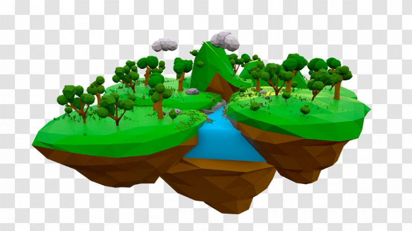 Low Poly Cel Shading 3D Computer Graphics Unity - Grass - Geosphere Transparent PNG