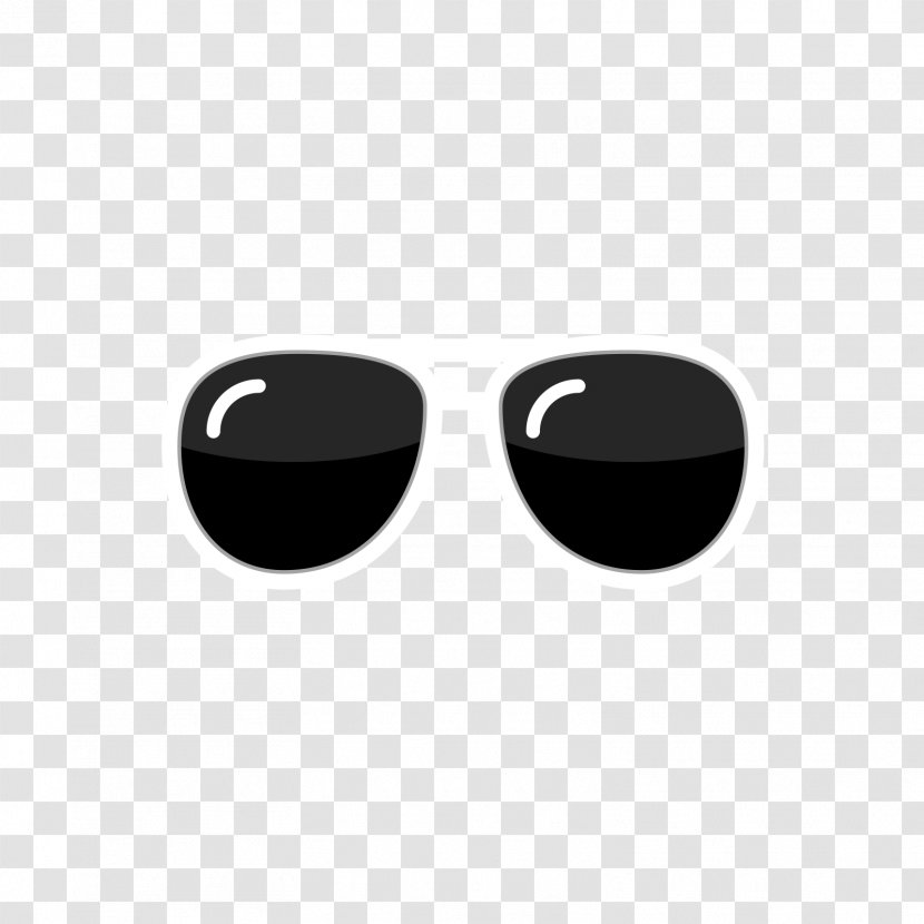 White Pattern - Rectangle - Black Lens Sunglasses Transparent PNG