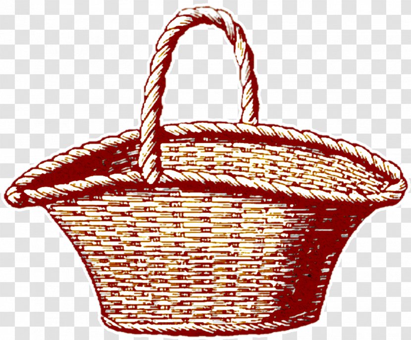 Picnic Basket Drawing - Storage - Hand-painted Vintage Red Transparent PNG